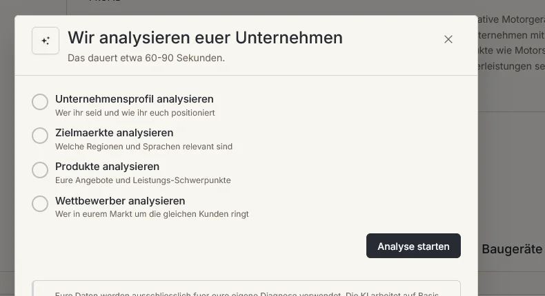 Knowledge Hub: Unternehmen, Wettbewerber und Zielgruppen einmal einrichten